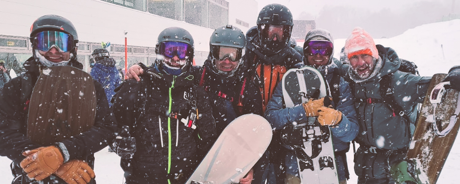 Beards covered in Japow