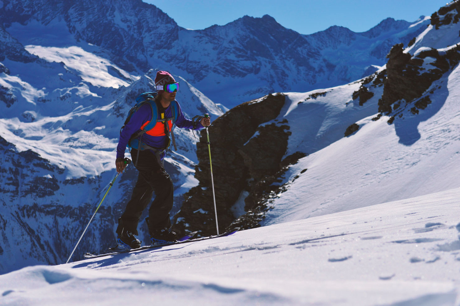 sliding ski splitboard technique